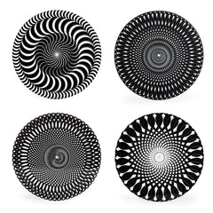 Black and White Moire Coasters