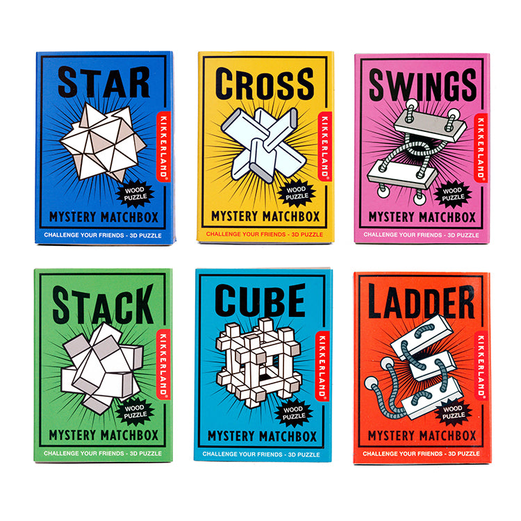 MYSTERY MATCHBOX WOODEN PUZZLES