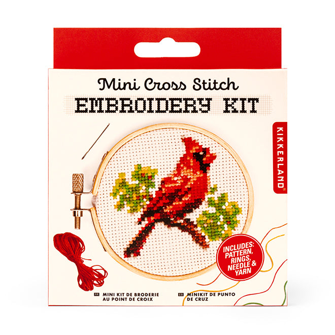 Cardinal Mini Cross Stitch Embroidery