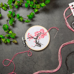 Cherry Blossom MiniCross Embroidery