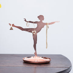 Copper Ballerina Jewelry Stand