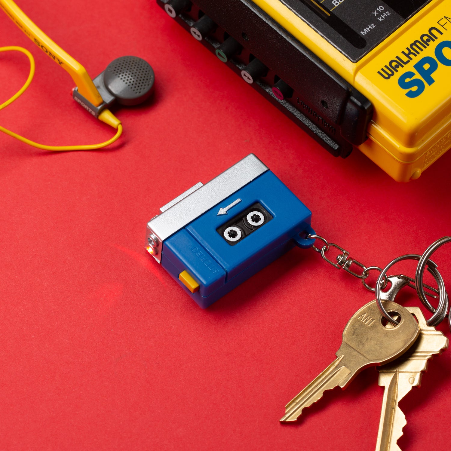 Tape Player LED Keychain