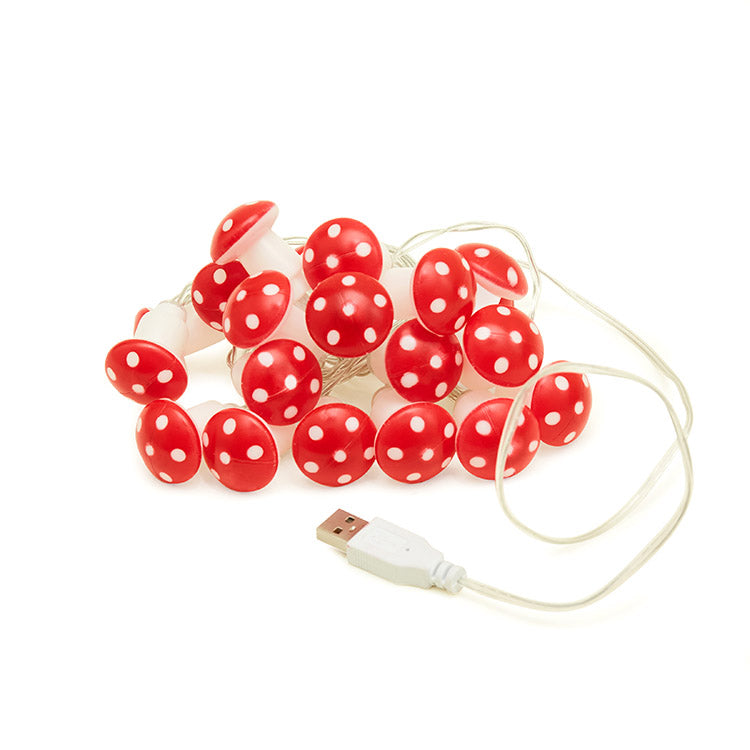 20 Mushroom LED String Lights