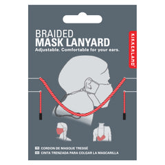 Braided Mask Lanyard - Red