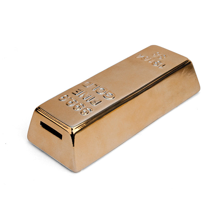 Ceramic Gold Bar Coin Bank