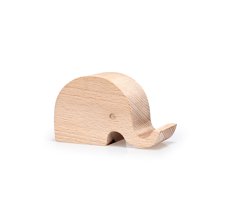 Elephant Beechwood Phone Stand
