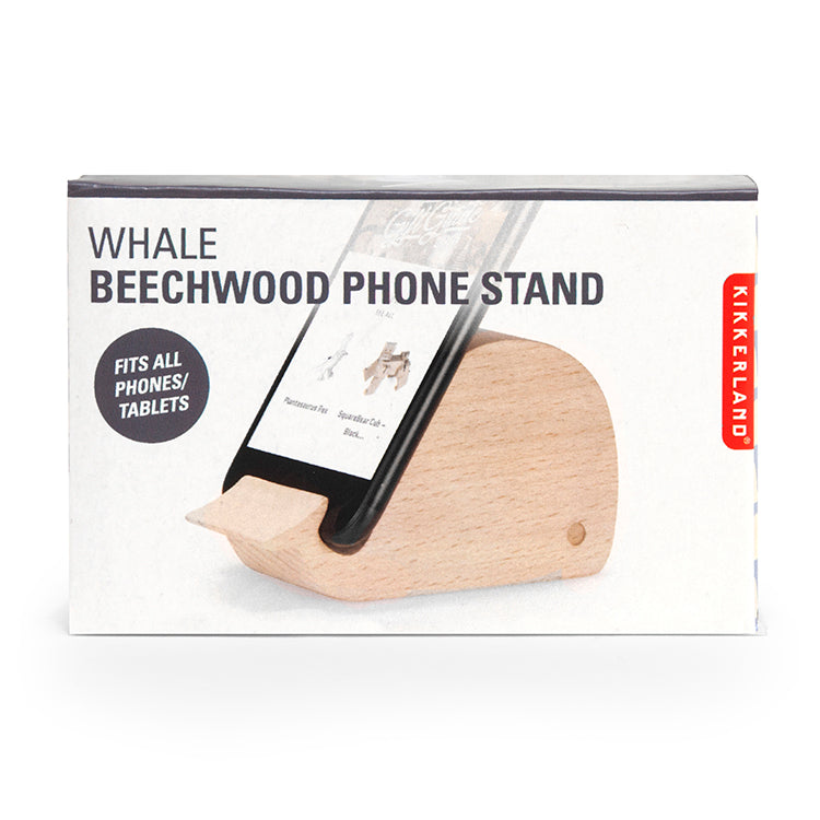 Whale Beechwood Phone Stand