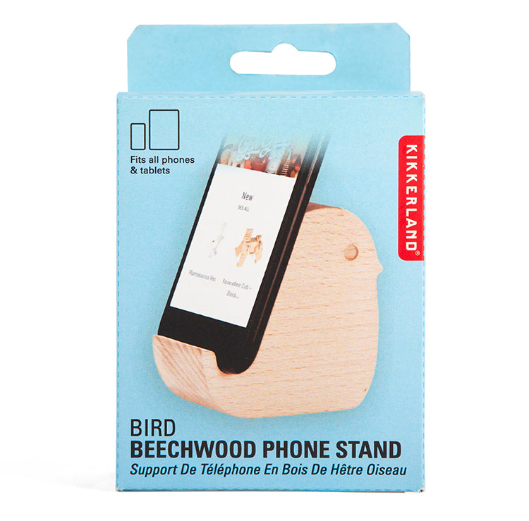 Bird Beechwood Phone Stand
