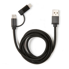 Black 2-in-1 Braided Cable