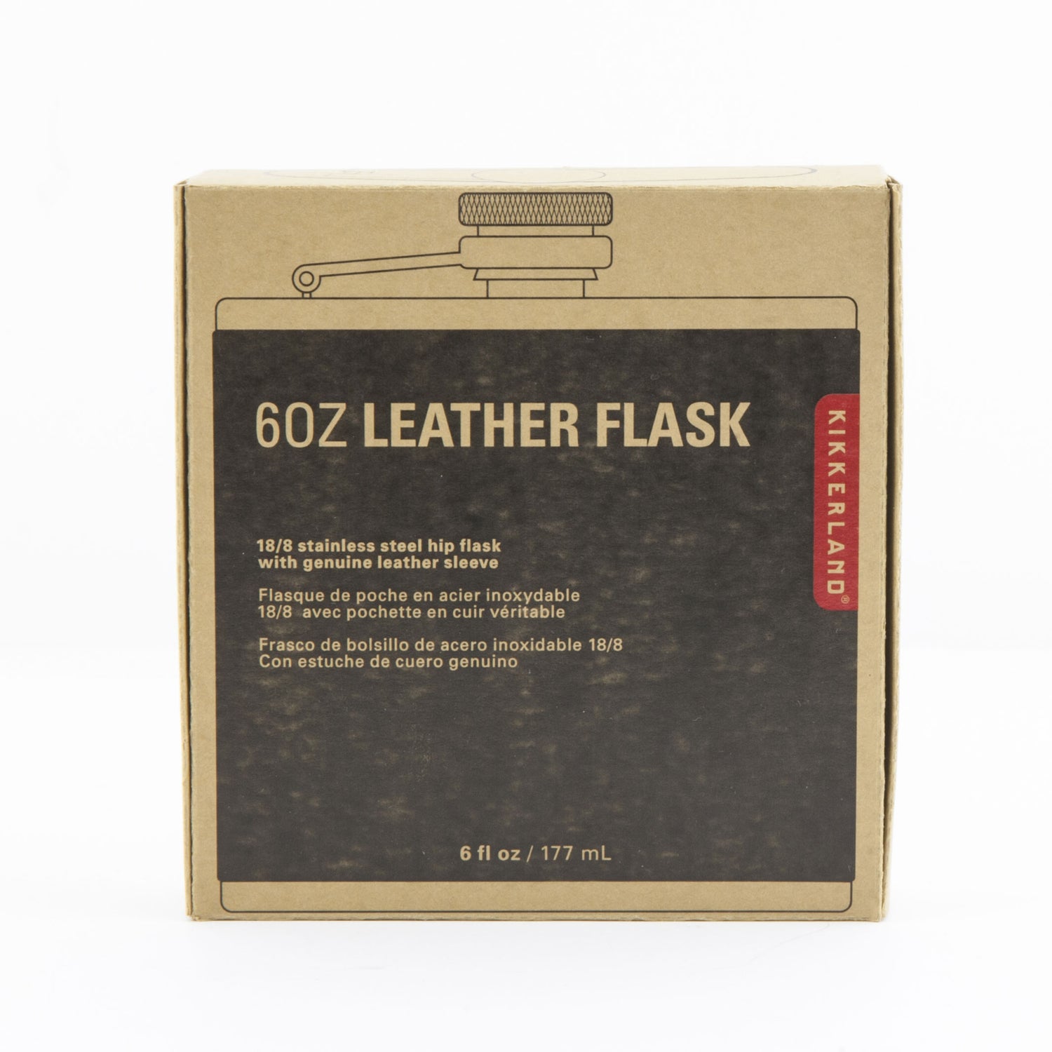 Leather Hip Flask 6OZ