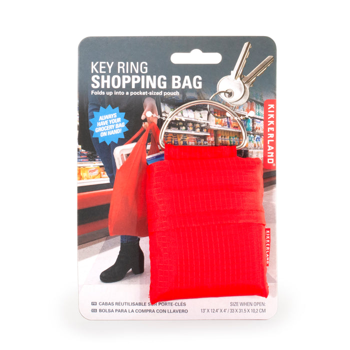 Key Ring Shopping Bag Red