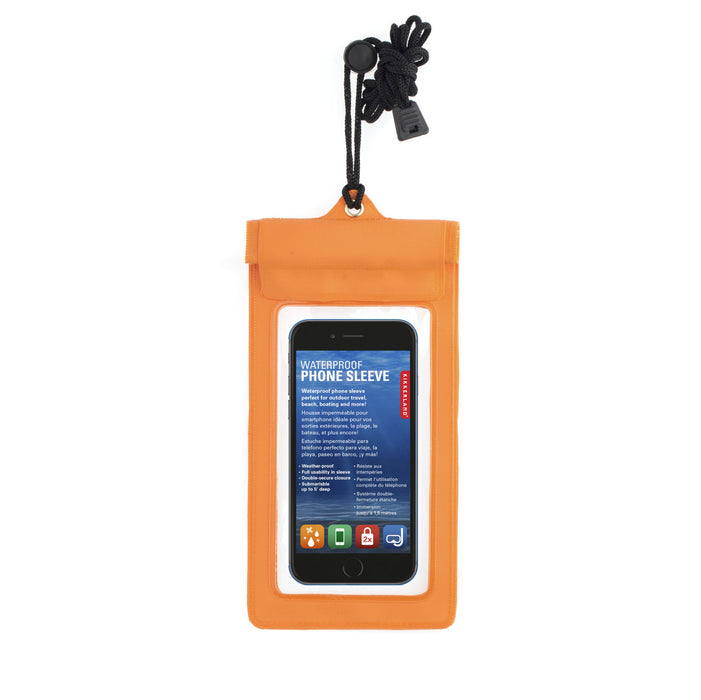 Orange Waterproof Phone Sleeve