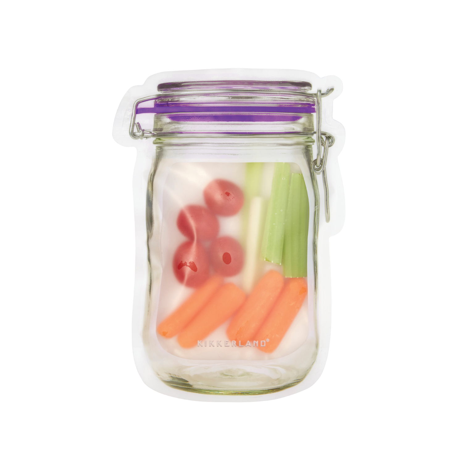 ZIP BAGS PURPLE RIM S 3 Kikkerland B.V