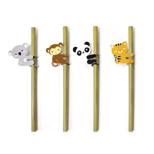 Animal Bamboo Straws