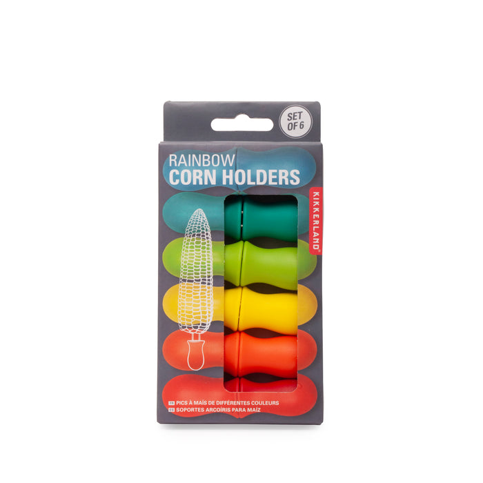 RAINBOW CORN HOLDERS S/6