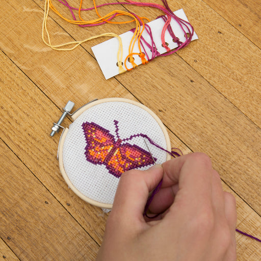 Mini Cross Stitch Embroidery Kit - Butterfly