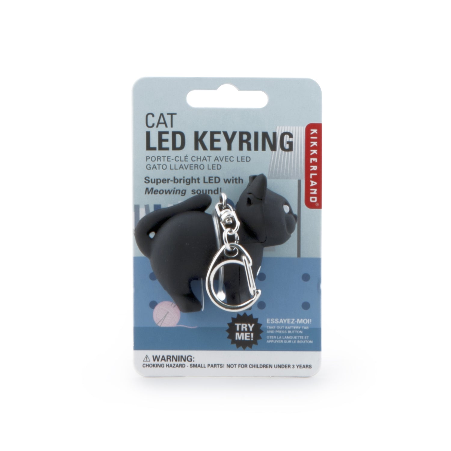 Cat Led Keychain Carded/Cdu