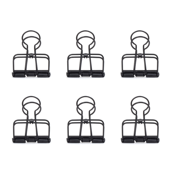 Black Wire Clips Set Of 6