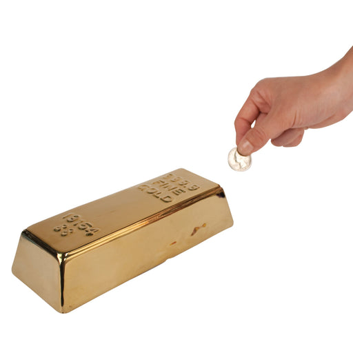 Ceramic Gold Bar Coin Bank